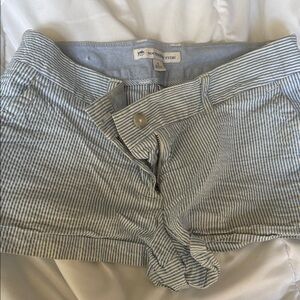 Southern Tide Blue & White Striped Seersucker Shorts